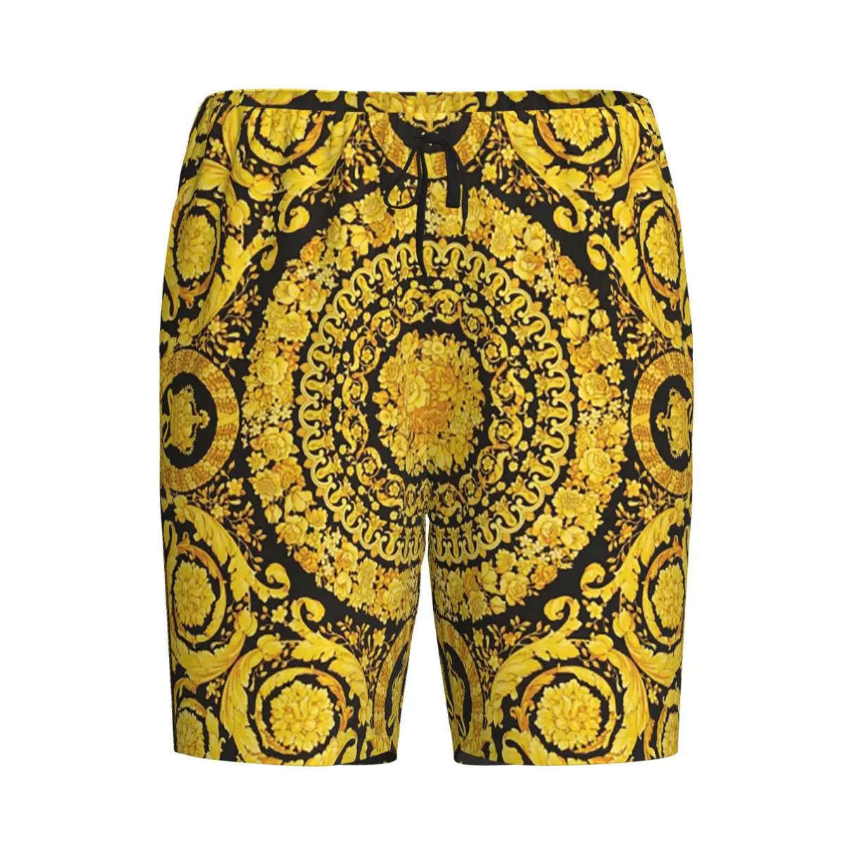 

Custom Decorative Golden Medallion Baroque Shorts Sleeping Pants Men Pajama Pants Lounge Sleep Sleepwear Bottoms