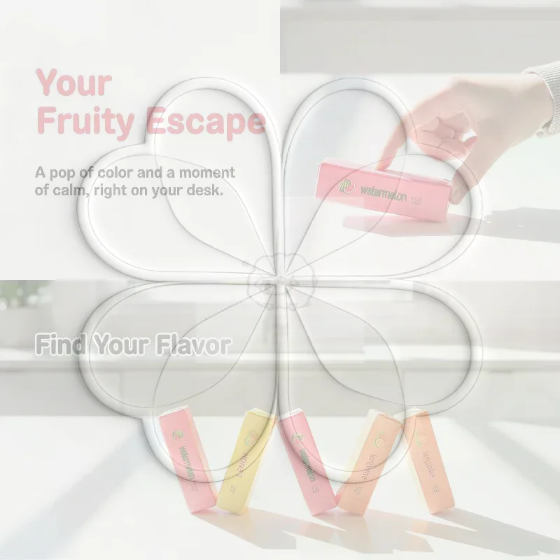 Cute Fruit Series Mini Butter Stick  Toy Soft PU Slow Rebound Material Stress Relief Fidget Toy For All Ages