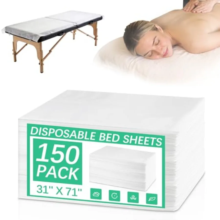 

150 Pcs 31 x 71, Non-Woven Disposable Bed Sheets for Massage Table Cover Breathable SPA Bed Cover for Spa, Massage, Beauty, Tat