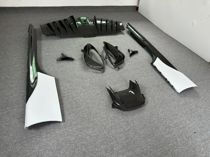 OEM Style for SF90 Dry Carbon Fiber Body Kit Front Lip Side Skirts Side Air Vents Rear Diffuser Spoiler Car Parts