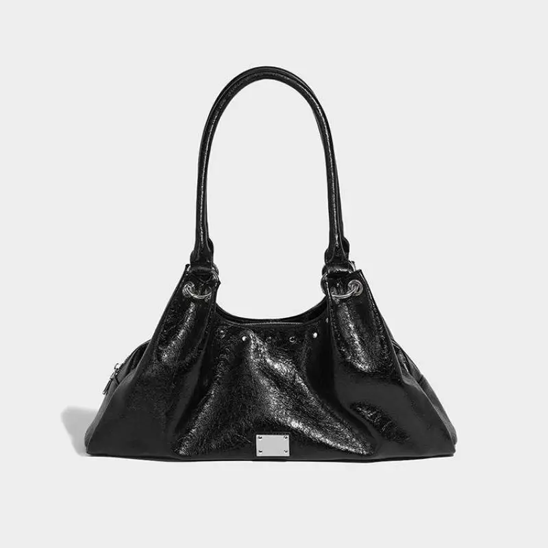 

European And American Fashion Retro Motorcycle Style Single Shoulder Women's Bag Simple Casual Versatile Personalized Tote Bags