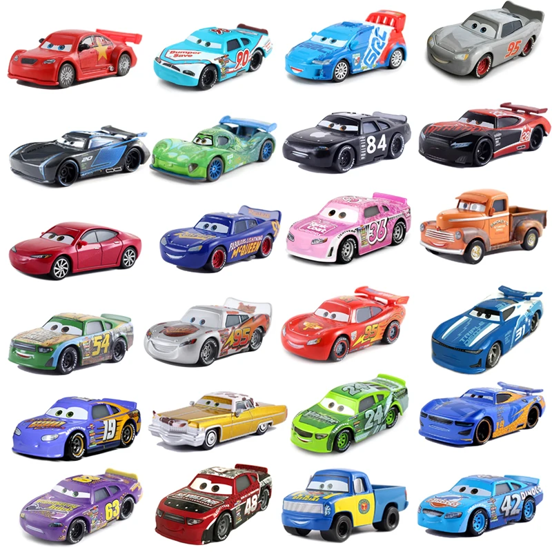 Car 2 Disney Pixar Cars 3 Lightning McQueen Jackson Storm Mater 1:55 Diecast Metal Alloy Car Model Toys For Boys Birthday\'s Gift