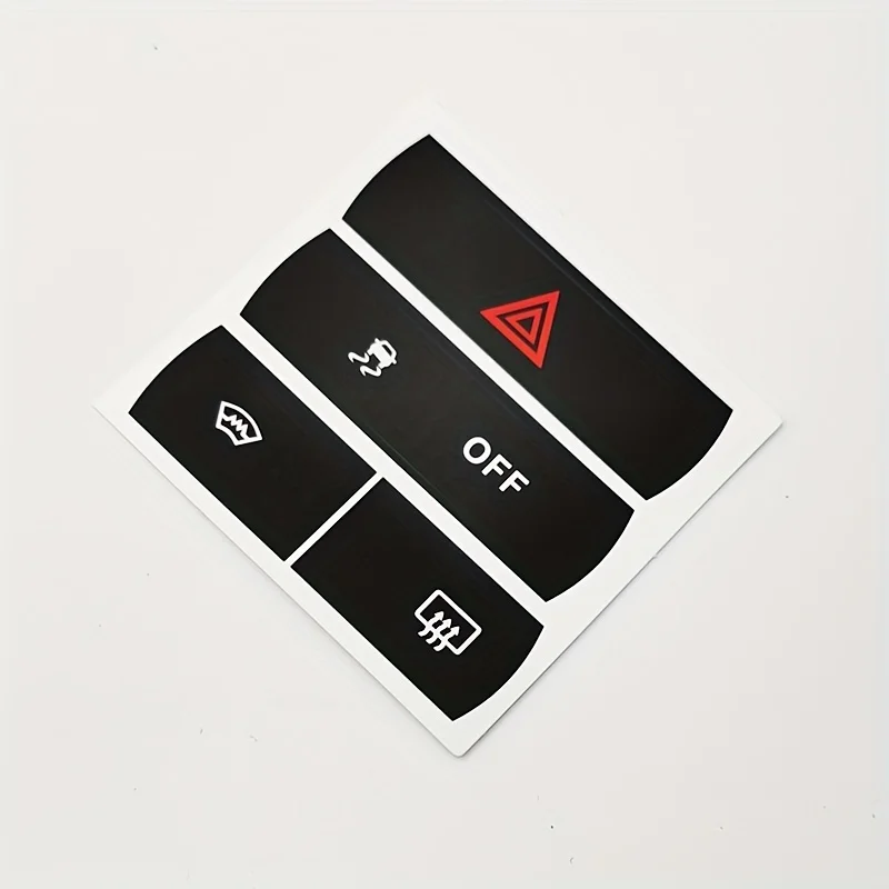 1 Satz Gefahrenknopf-Abtauthalter ESP-Knopf Parksensorknopf-Reparaturaufkleber für den Innenraum des Ford S-Max