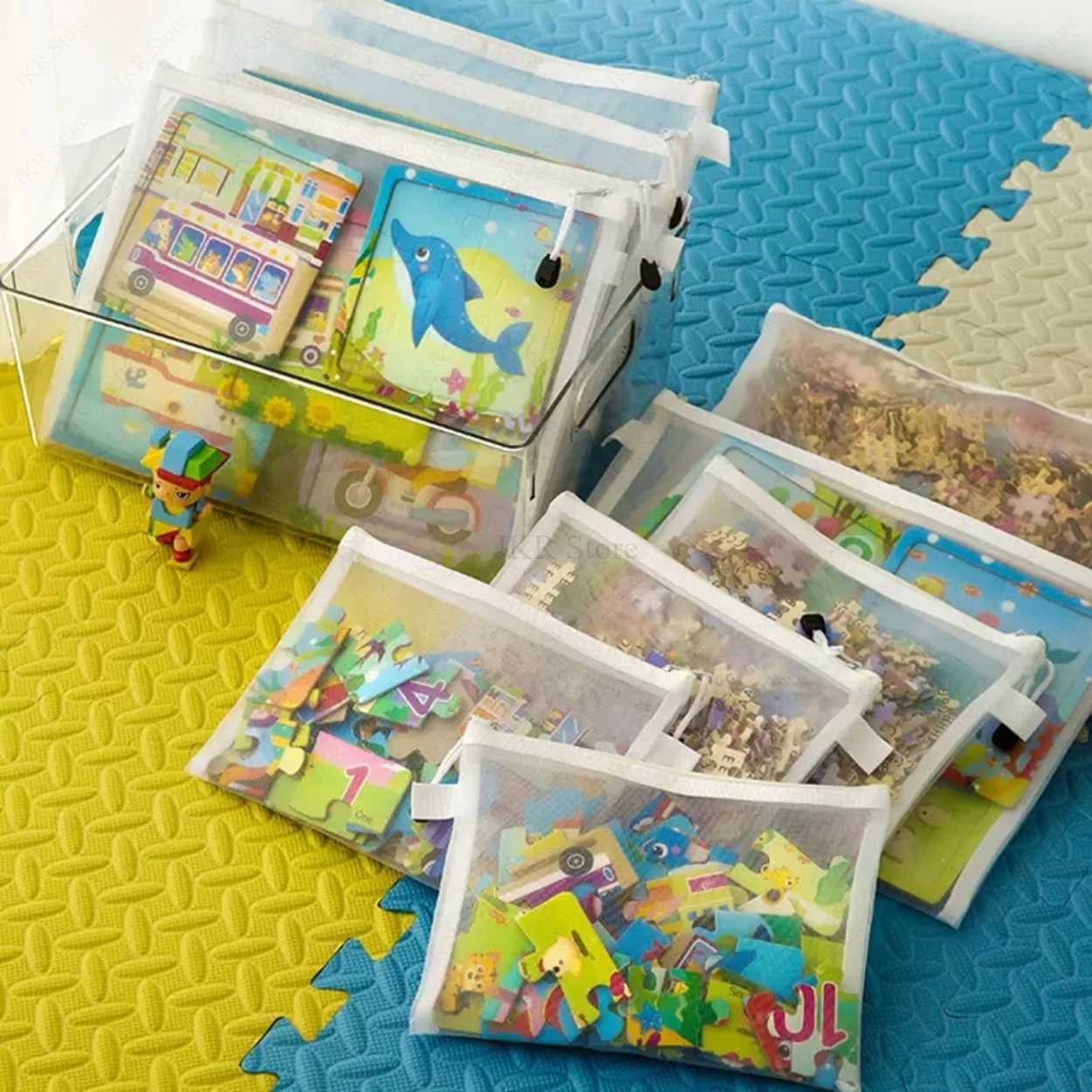 Kids Zipper Toys - Tas Jaring Penyimpanan Mainan Anak dengan