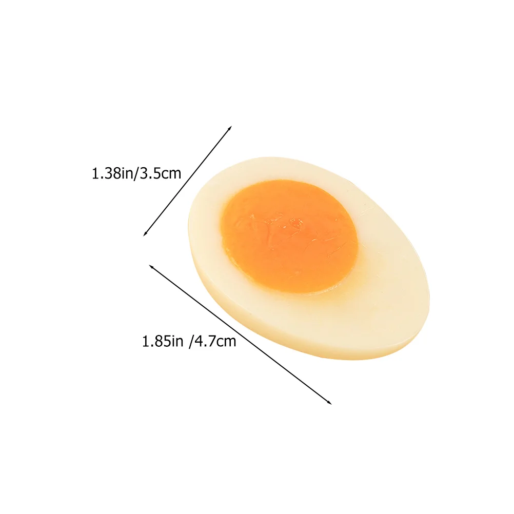 4 Uds. Modelos hervidos realistas huevos medio simulados para fotografía de alimentos herramienta de enseñanza eventos temáticos regalo creativo realista