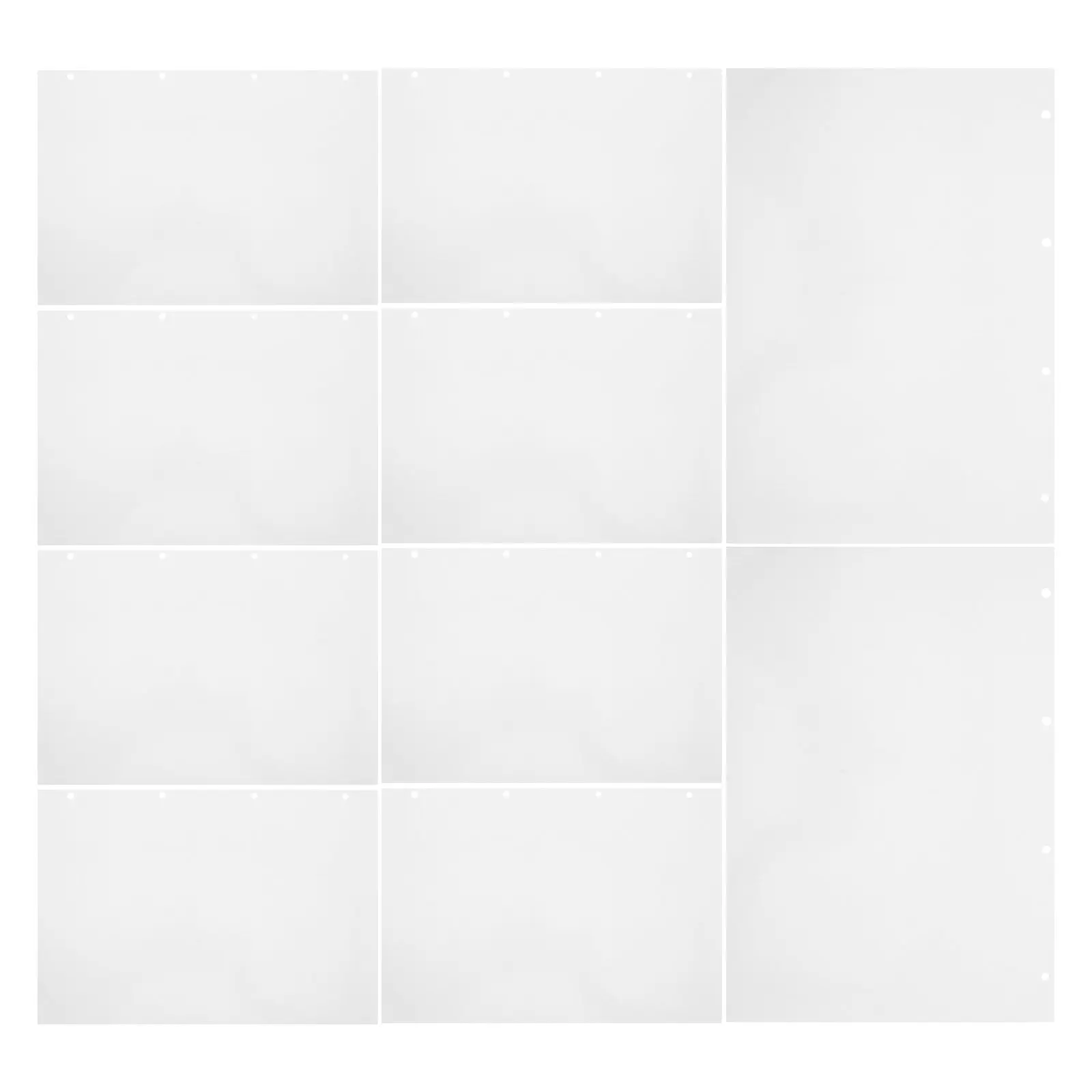 50Sheets A4 Sticker Book Double-Sided Release Paper Binder Insert Reusable Sticker Collecting Album Refill Sheet for 4-Ring