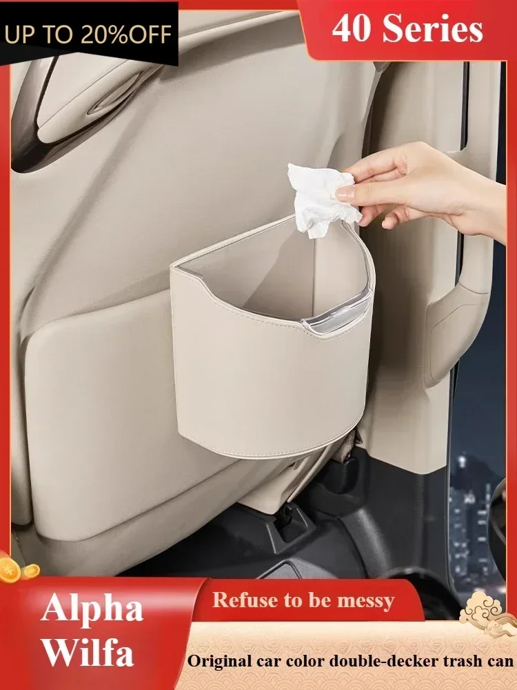 

For 40 Series Alpha Verfa Car Leather Suspended Trash Can Seat Conversion Accessories