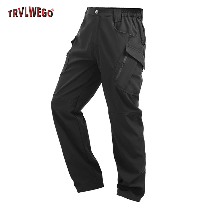 Herren Slim Fit Freizeithose Frühling Sommer Mehrere Taschen Mikroelastisch für Reisen Camping Wandern Angeln