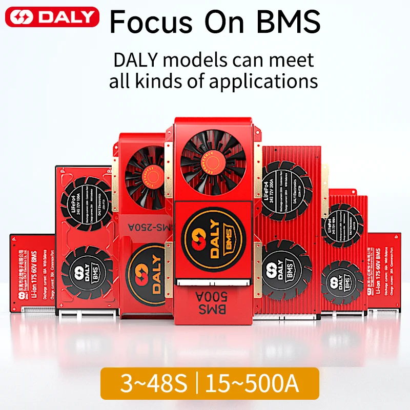 DALY 3S 12V Li-ion BMS 3S 11.1V 15A 20A 30A 40A 50A 60A 80A 100A
