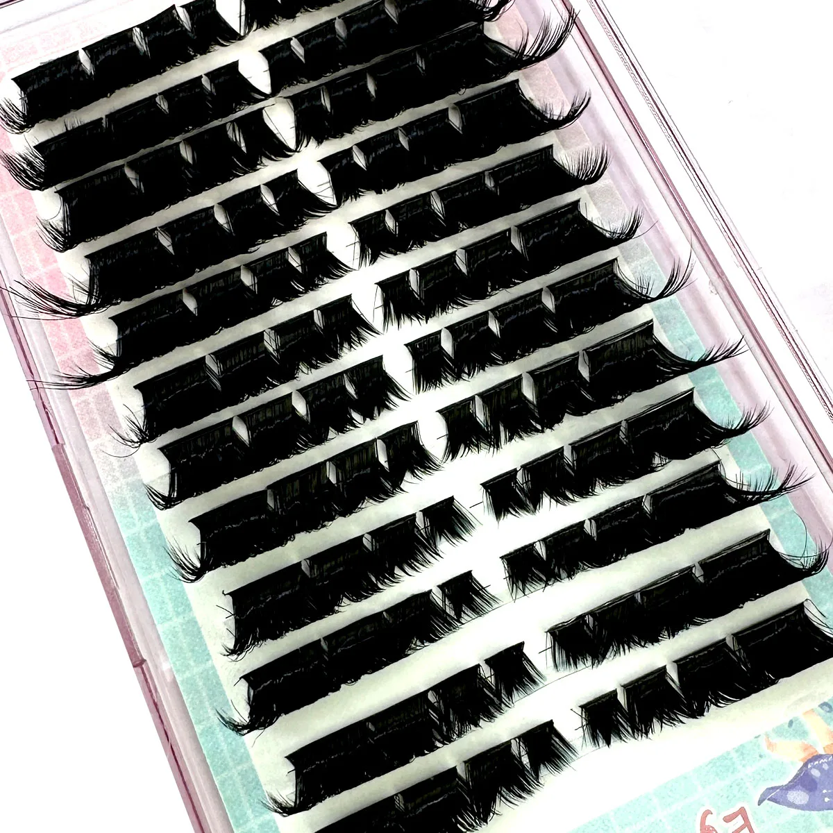 New Mix 3D Thick Fluffy Single Cluster Eyelash Extension Segmented Natural Mink Fox Eye Effect Lashes Individual False eyelashes