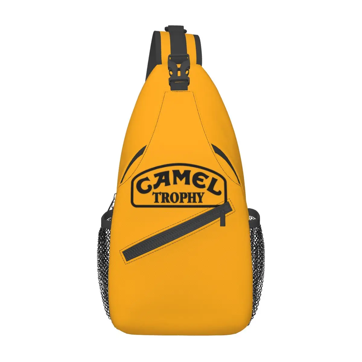 

Camel Trophy Black Crossbody Sling Bags Casual Chest Bag Vehicle Competition Shoulder Backpack Daypack for Hiking Outdoor Travel