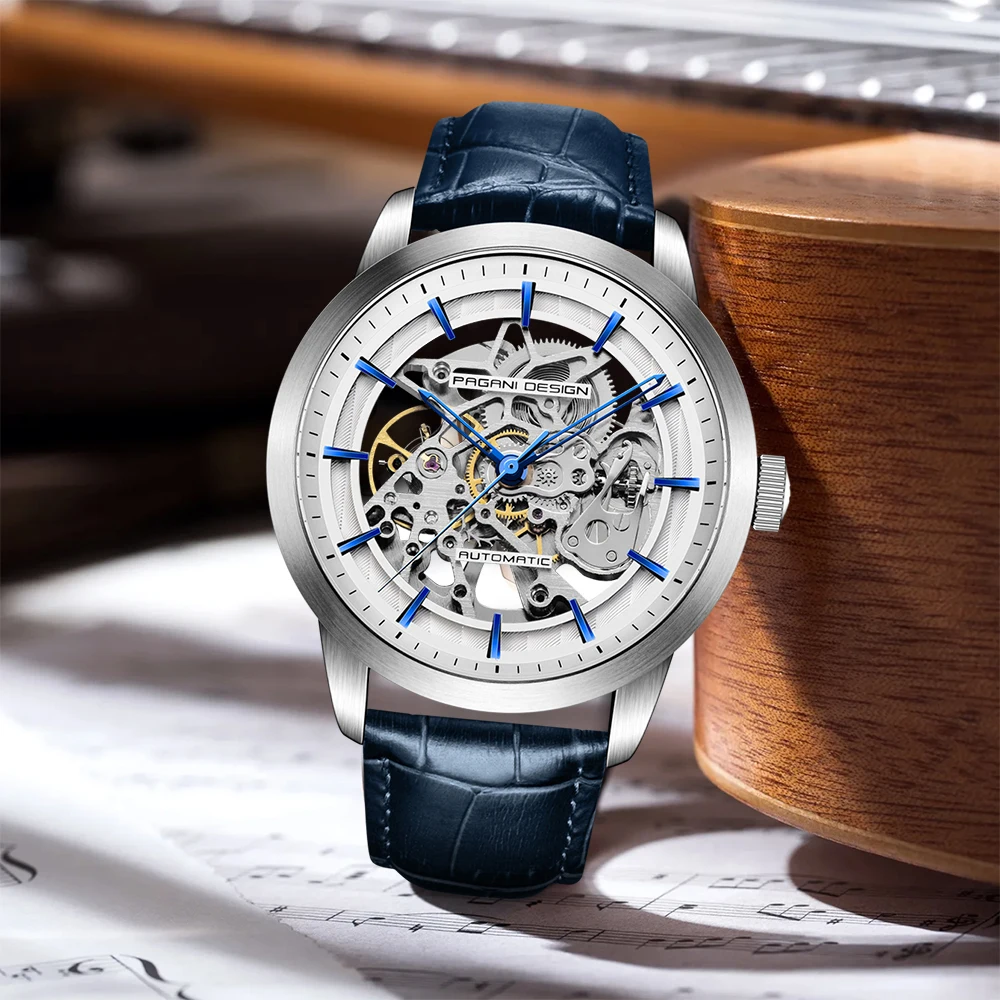 PAGANI DESIGN ใหม่หรูหรานาฬิกากลไกอัตโนมัติกีฬากันน้ำย้อนยุคหนังธุรกิจนาฬิกาสำหรับผู้ชาย