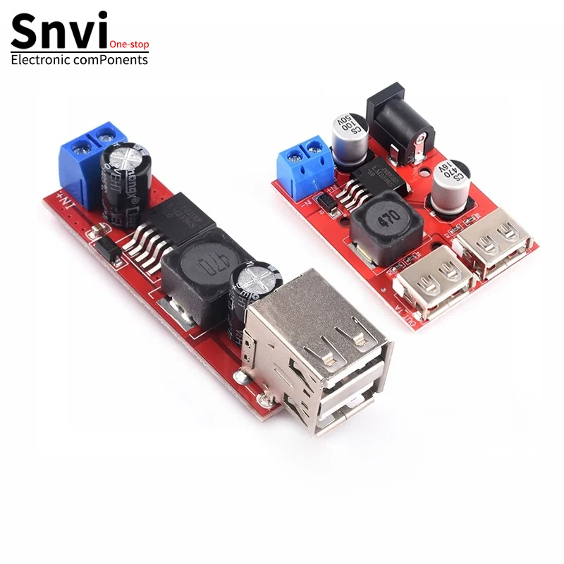 

High quality DC 6V-40V To 5V 3A Double USB Charge DC-DC Step-down Converter Module For Vehicle Charger LM2596 Dual USB