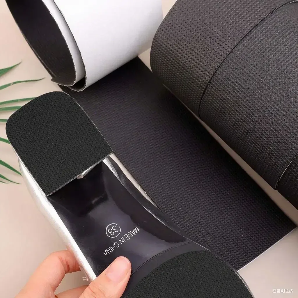 Protector de Suela de Zapatos Autoadhesivo Antideslizante de 1m, Almohadillas de Goma Duraderas para Tacones Altos, Almohadilla Amortiguadora Resistente al Desgaste