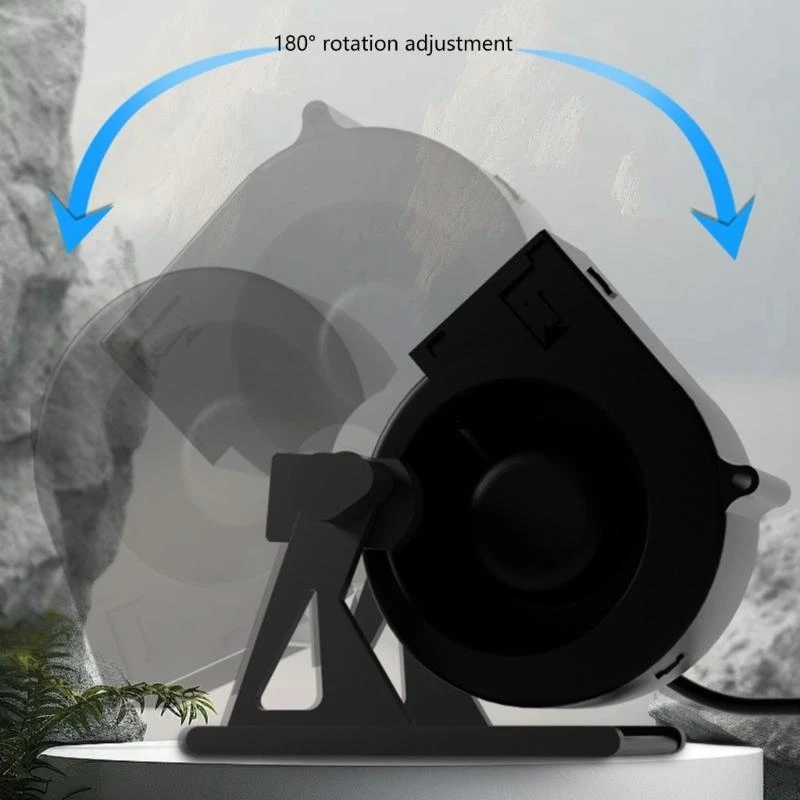 

Adjustable Speed Desktop Blower Fan 12V 1A For Office Kitchen Bedroom Cooling