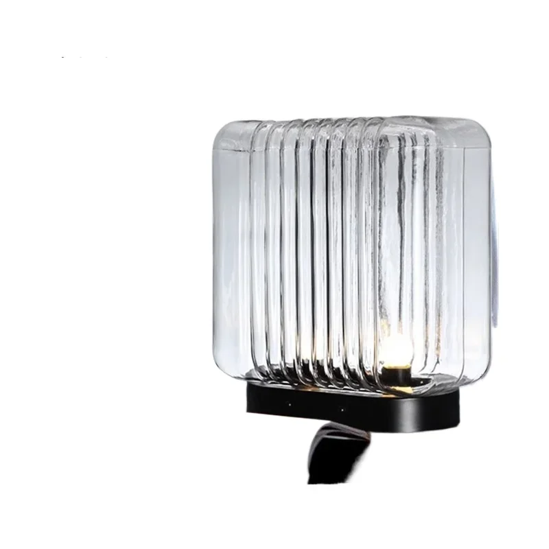 

Hotel bedside decoration living room lamp, Bauhaus glass desk lamp