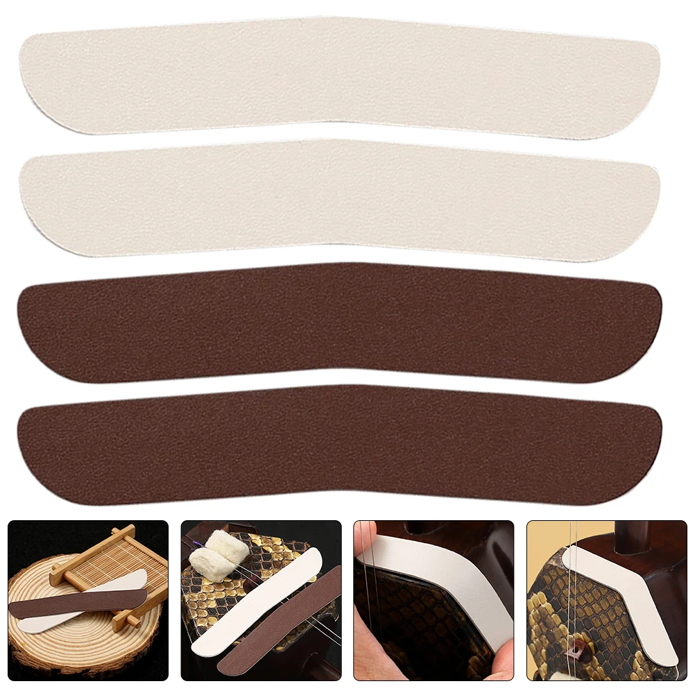 

4 Pcs Thick PU Corner Protectors Crash Proof Anti Collision Guards Wear Resistant Strong Adhesive Pads for Erhu Musical