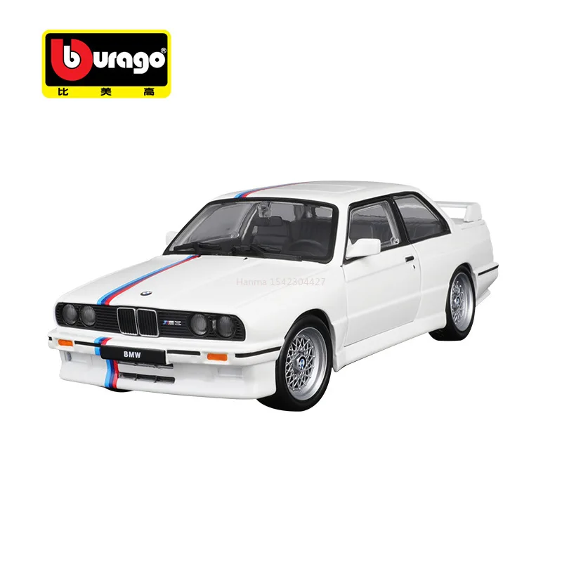

Модель автомобиля из сплава Bburago 1:24 BMW M3 E30 1988, роскошная модель автомобиля, модель литая автомобиля, игрушка, подарок для детей на Рождество, день рождения