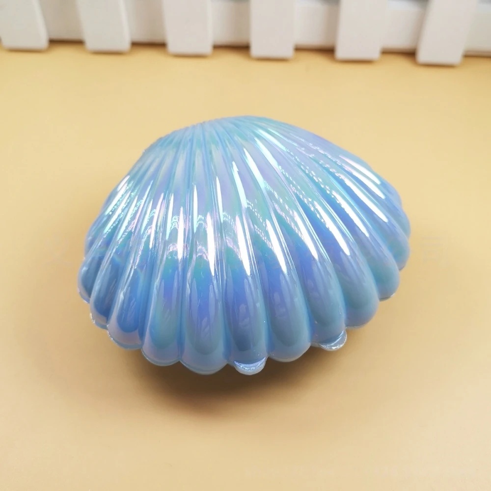10 stuks gegalvaniseerde schattige schelp geschenkdoos voor bruiloft, Valentijnsdag, verjaardag, carnaval souvenir, snoep geschenkdoos decoratie