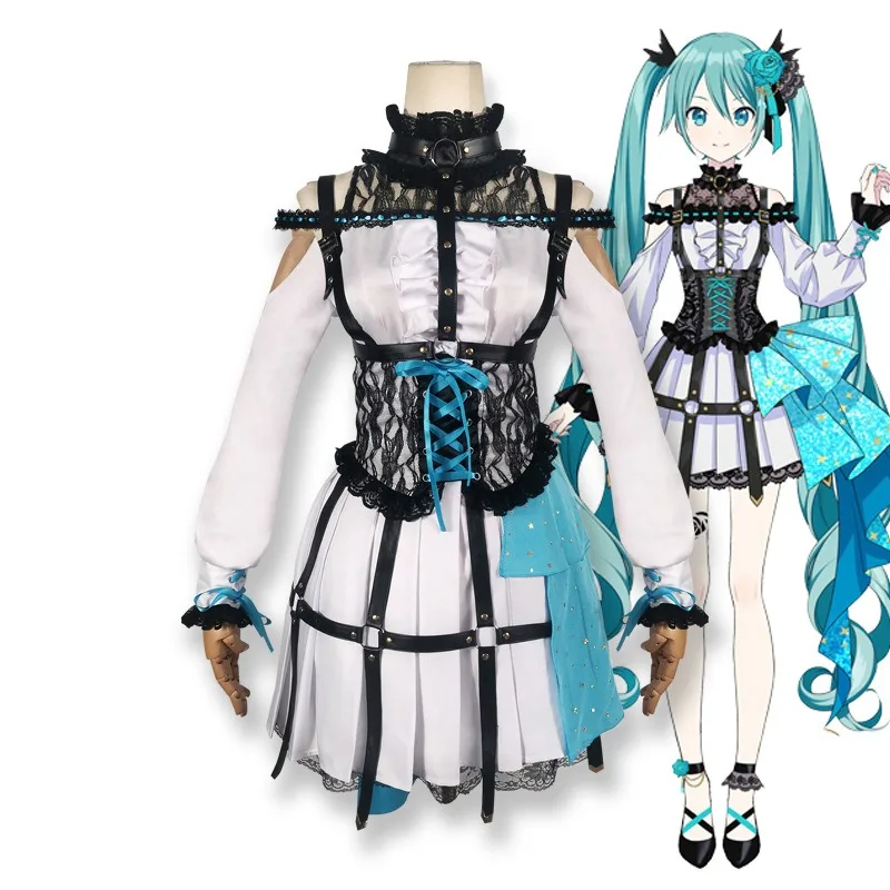 Kawaii VOCALOID wirtualny wokalista projekt kolorowa scena Sekai! Wyczyn. Hatsune Miku akcesoria ubrania Cosplay kostium rekwizyt prezent