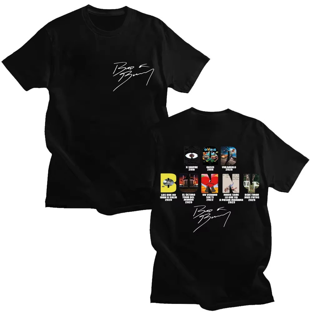 

Rapper Bad Bunny Music Album Cover T Shirt Men Women Harajuku Fashion Hip Hop T-shirts Oversized Casual Tshirt Streetwear Summer
