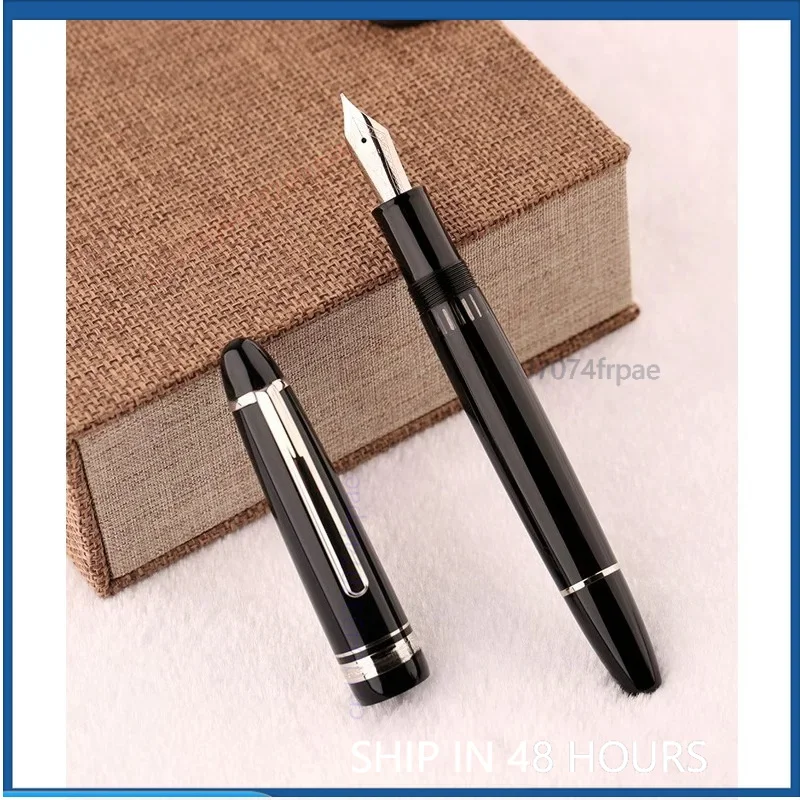 For MAJOHN P136 Men Women Fountain Pen Brass Piston Mechanism Iridium Nib Student Adult Calligraphy Practice Gift Pen