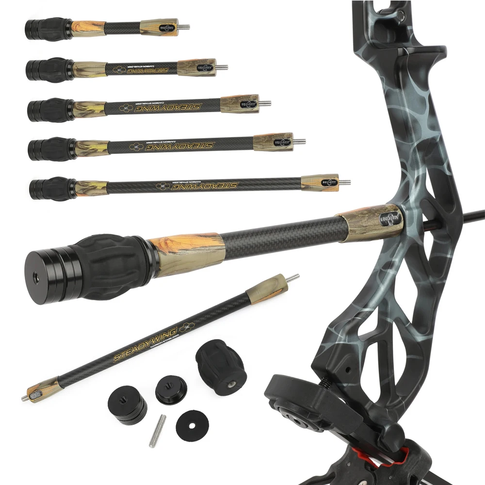 

Archery Bow Stabilizer 3k Carbon Fibre Shock Absorber Damp Balance Rod Recurve Compound Bow Hunting Shooting 6/8/10/12/15 Inch