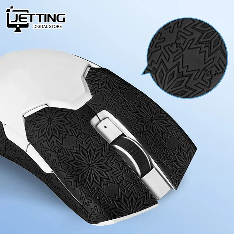 1 Juego de pegatinas antideslizantes para ratón ultravioleta para VIPER V3 PRO, cinta antisudor antideslizante, parche antisudor con textura de copo de nieve ultrafino