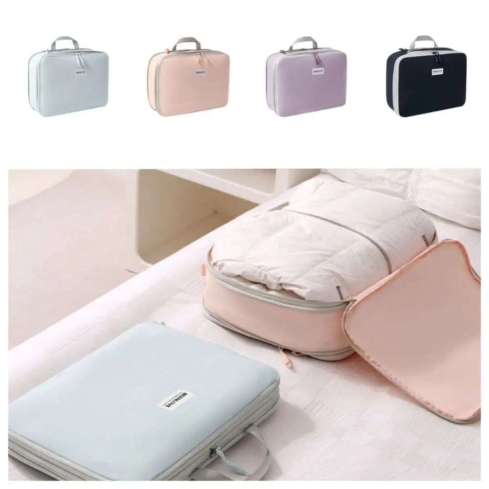 

Large Capacity Compression Packing Cube Waterproof Expandable Clothes Storage Bag Dustproof with Carry Handle