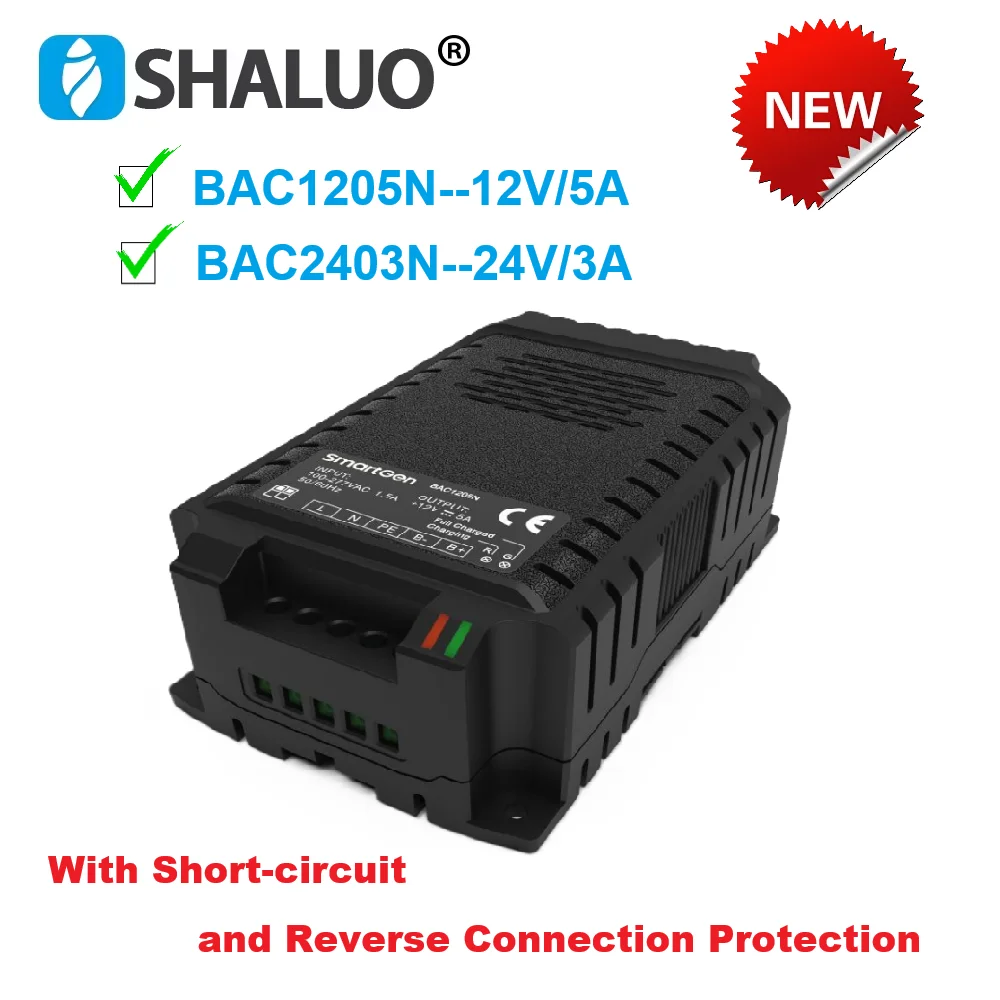 Smartgen BAC1205N BAC2403N 5A 3A Generator Intelligent Battery Charger Module Adapter With Short-circuit Reverse Connection