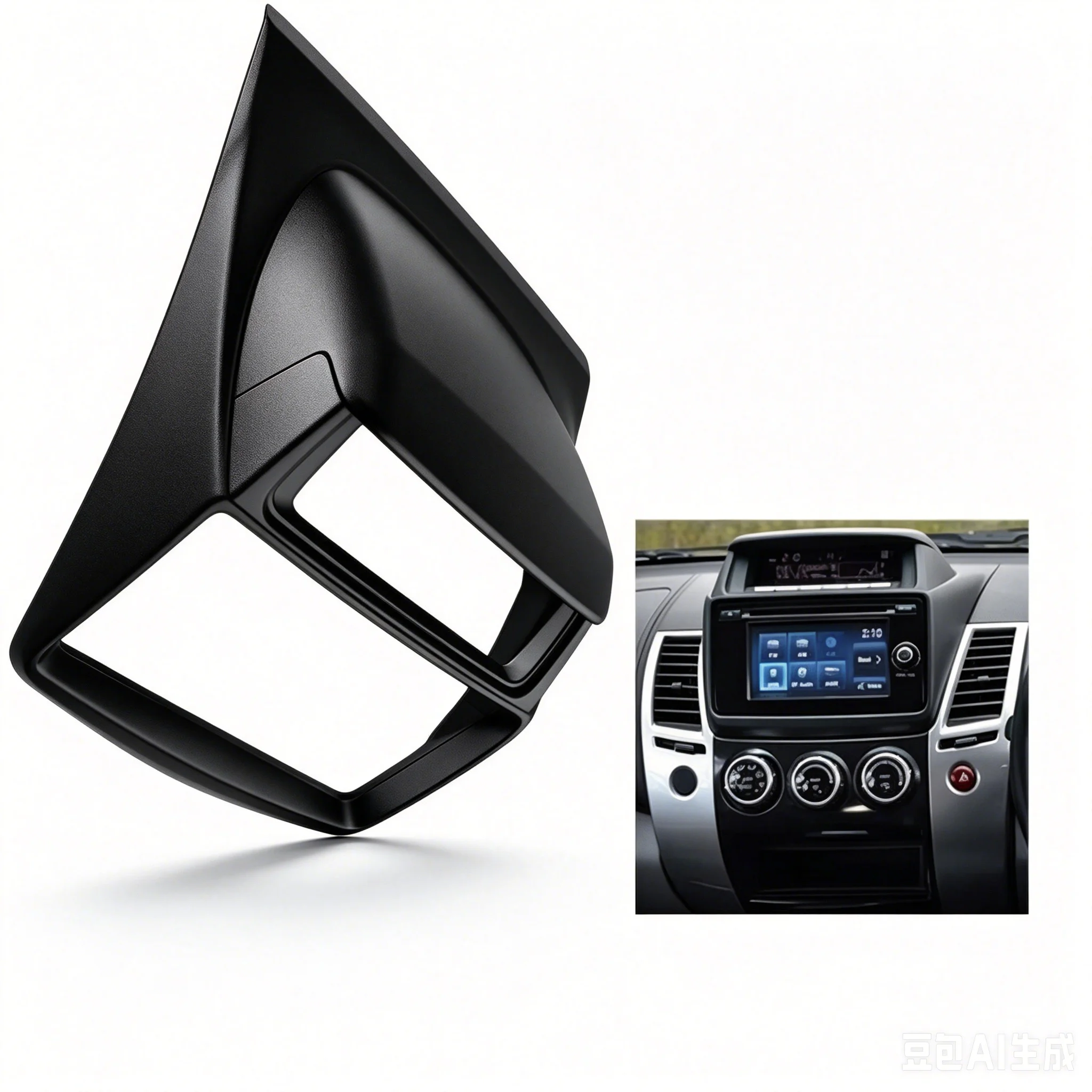 Double Din Fascia for 2014 Mitsubishi Pajero Sport Triton L200 Radio Stereo Dash Kit Panel Frame