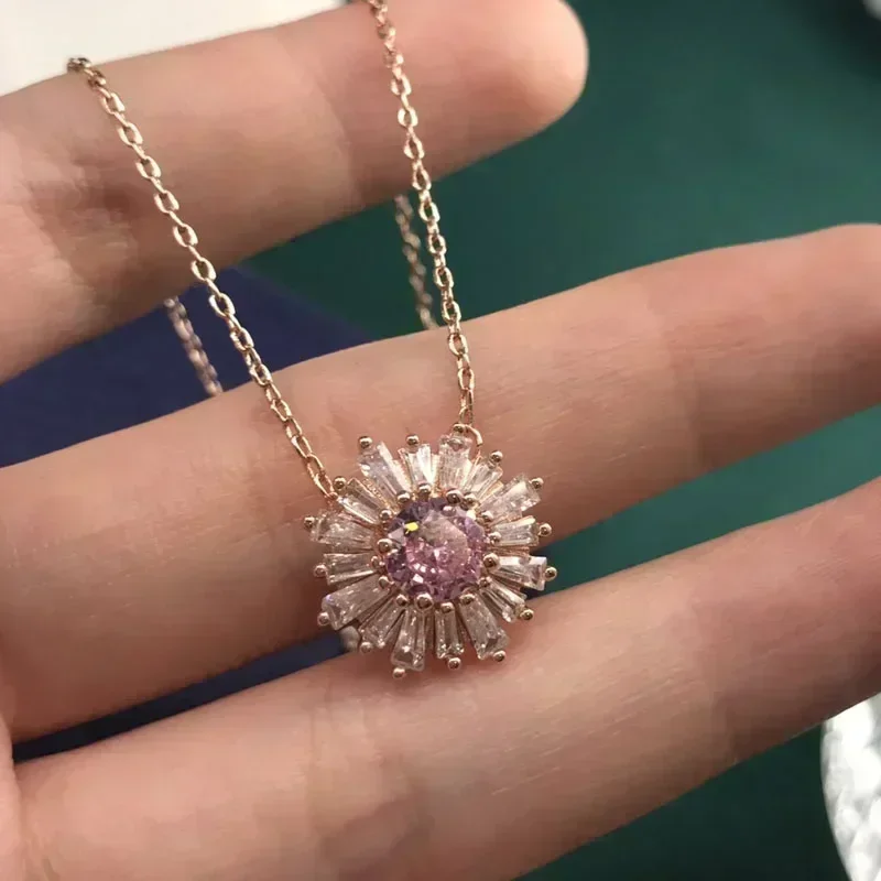 2025 Fashion New Eternal Flower Series Delicate Charm for Women Bracelet Earrings  Jewelry Set Romantic Four Leaf Grass Necklace - Image 3