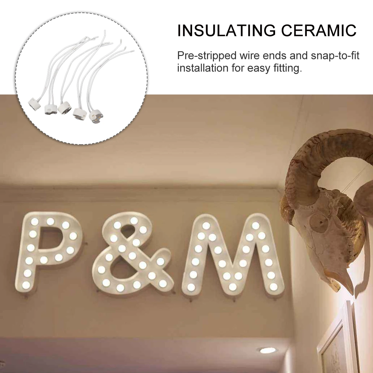 

10Pcs Power Cable Holder Ceramic Lamp Base Adaptor 15cm Wire Socket Heat Resistant for Bulb Fitting 12-265V