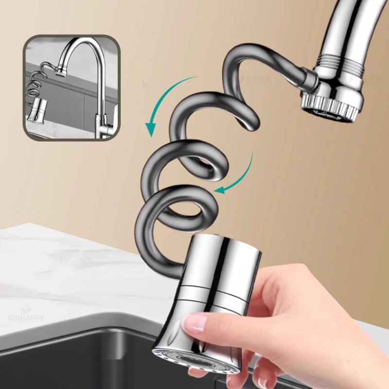 蛇口引き出し式エクステンダータップ多機能水出口防沫水引き出し式可動蛇口エクステンダーキッチンシンク用
