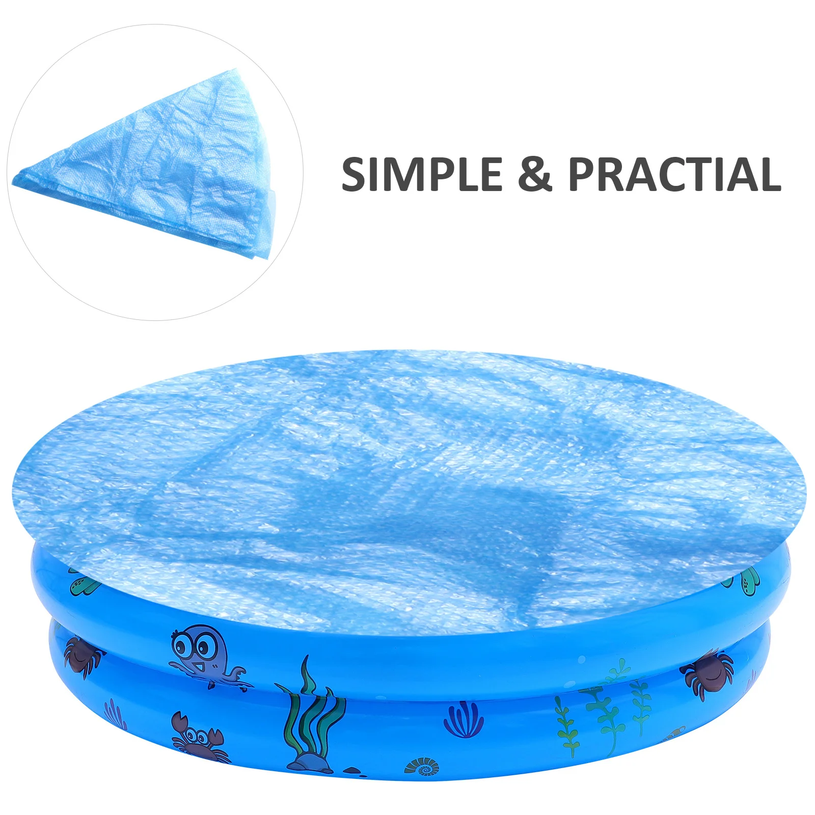 غطاء حمام السباحة، مادة متينة للحفاظ على الحرارة، تصميم قابل للطي، تخزين سهل، يقلل من التبخر، يحافظ على تنظيف الماء