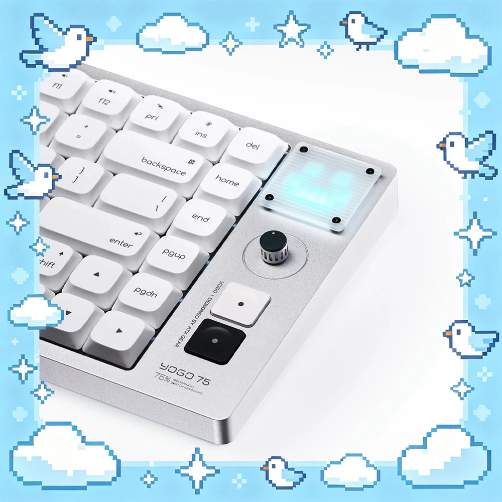 Atk YOGO 75 Series Low-Profile Mechanical Keyboard 3Mode Wireless Office Keyboard For Windows/MacOS/Linux/Android