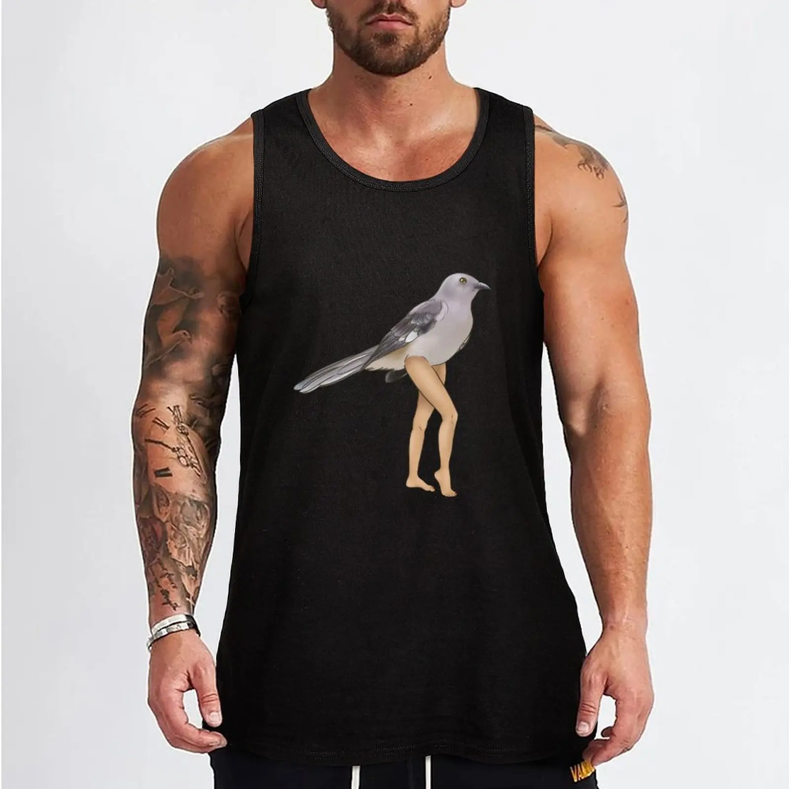 Bird with legs Tank Top Men's summer clothes gym clothes man fitness Men's summer vest