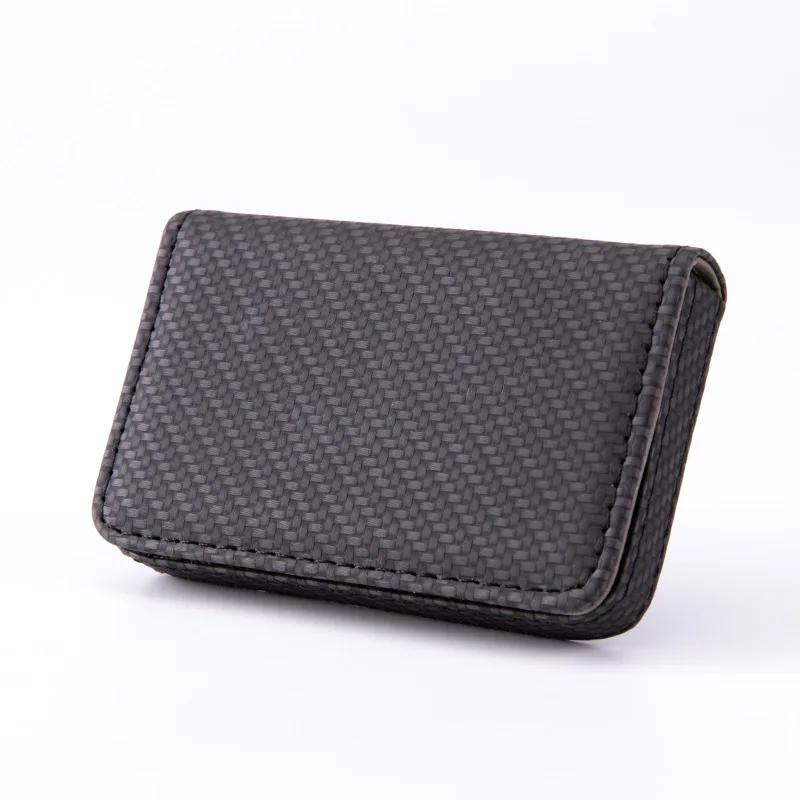 Simple Pu Leather Card Bag Bank Business Card Storage Box Portable Flip Cover Multifunctional Card Holder
