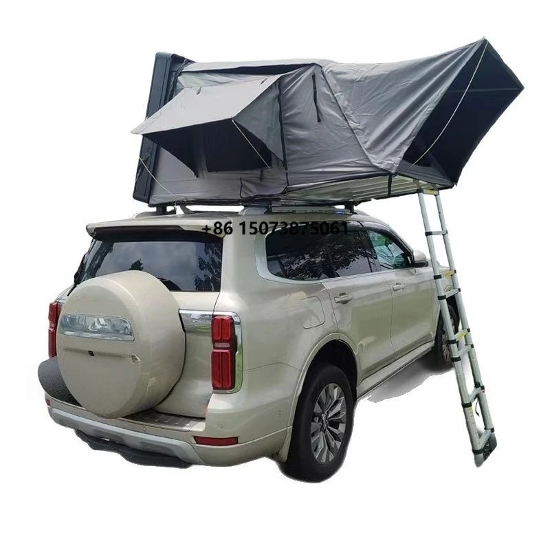 Aviation Aluminum Shell Hard Shell Roof Top Tent 5 Person Side Opening Glamping Waterproof Double Layer Quick Automatic Opening
