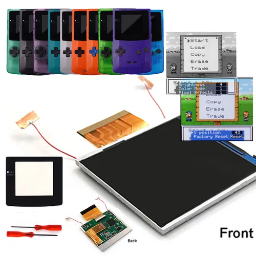 Drop In GBC 2,45 ""IPS LCD Mod Kits reemplazo fácil instalación pantalla de Control táctil OSD para Game boy Color GBC