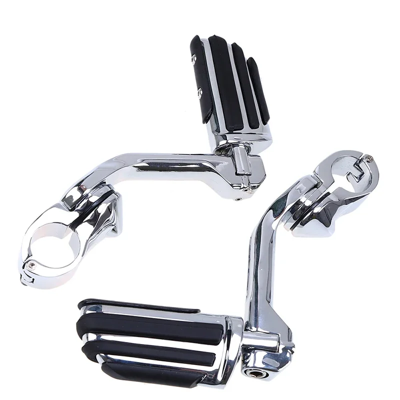 

New Chrome Adjustable 32mm Engine Guard Foot Peg Motorcycle Footrest For Harley Davidson Touring Electra Road King Street Glide