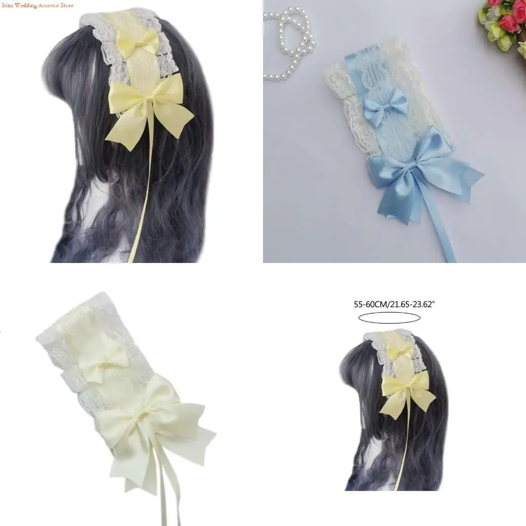 

G92D Wide Lace Headbands Non-Slip Women Party Hairband Cosplay Party Anime Headdress