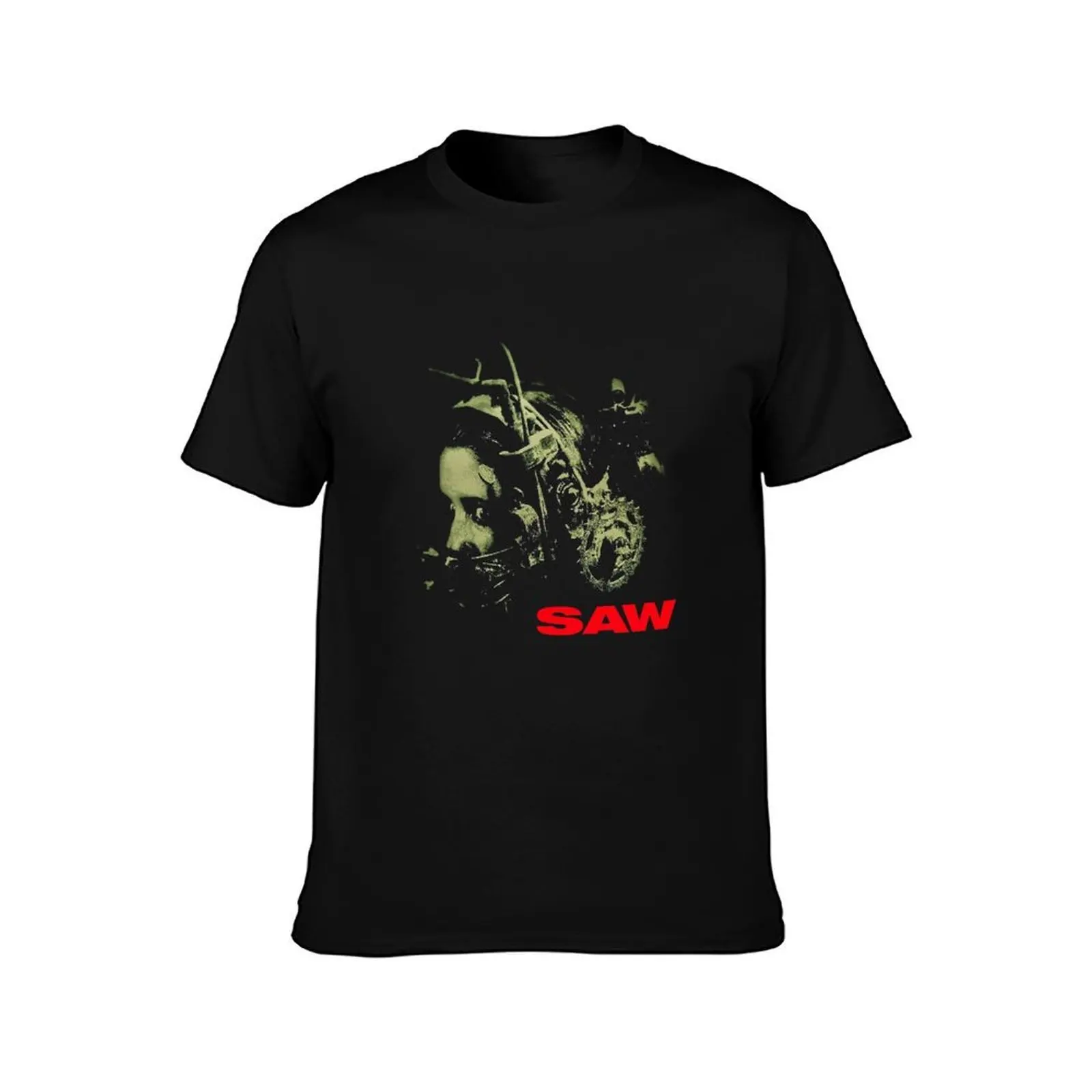 SAW amanda reverse bear trap T-Shirt, Summer Casual Cotton Tee, Oversized Streetwear Tops, Vintage Graphic Print, 100% Cotton