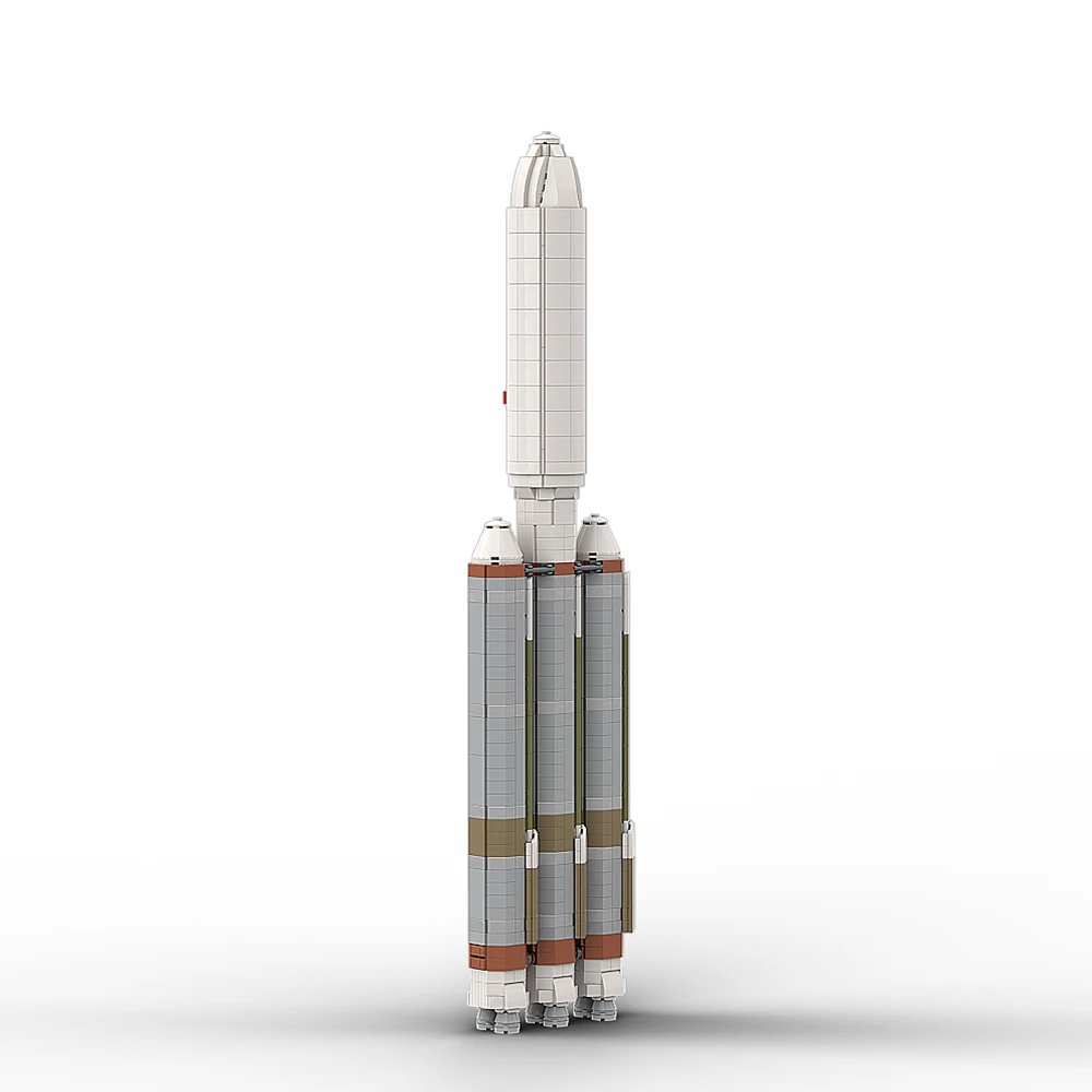 Gobricks MOC 1:110 Atlas Rocket Building Blocks V Тяжелый запуск автомобиля Космический корабль-переноска Кирпичная модель Сборная игрушка DIY Подарок ребенку