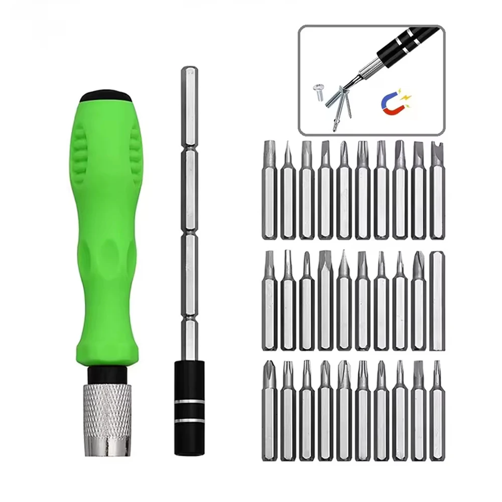 32 in 1 Screwdriver Set Multi-function Precision Screw Driver Bit Magnetic Torx Hex Repair Device Hand Tools for Phone Laptop