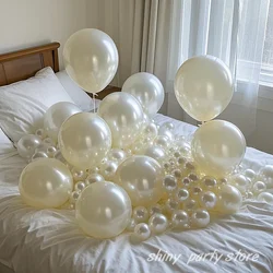 30-100pcs Pearl White Balloon Pink Blue Silver Purple Helium Ball Wedding Adult Birthday Party Decoration Baby Shower Globos