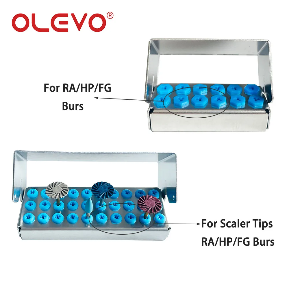 8/12/30 Holes Dental Disinfection Box Endo Files Organizer Case Autoclavable For High/Low Speed Burs HP RA FG Endo Block Stand