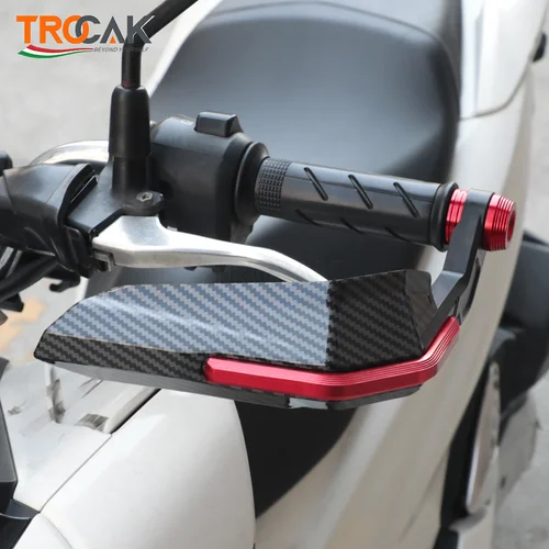 Imagen 2 del producto Accesorios de motocicleta CNC + manillar de plástico palanca de embrague de freno Protector de mano guardamanos parabrisas Universal