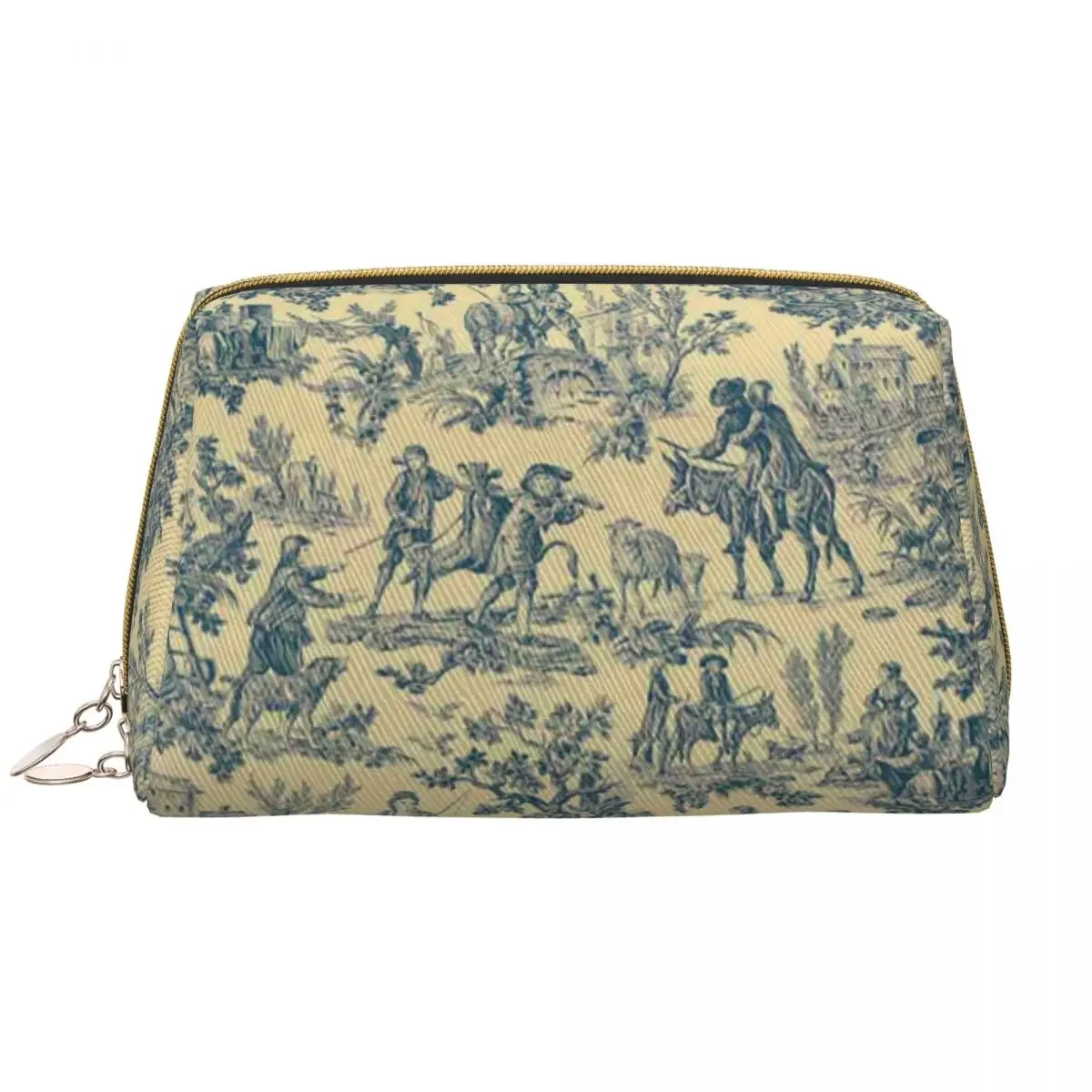 

Toile De Jouy Vintage French Makeup Bag Women Travel Cosmetic Organizer Cute Storage Toiletry Bags