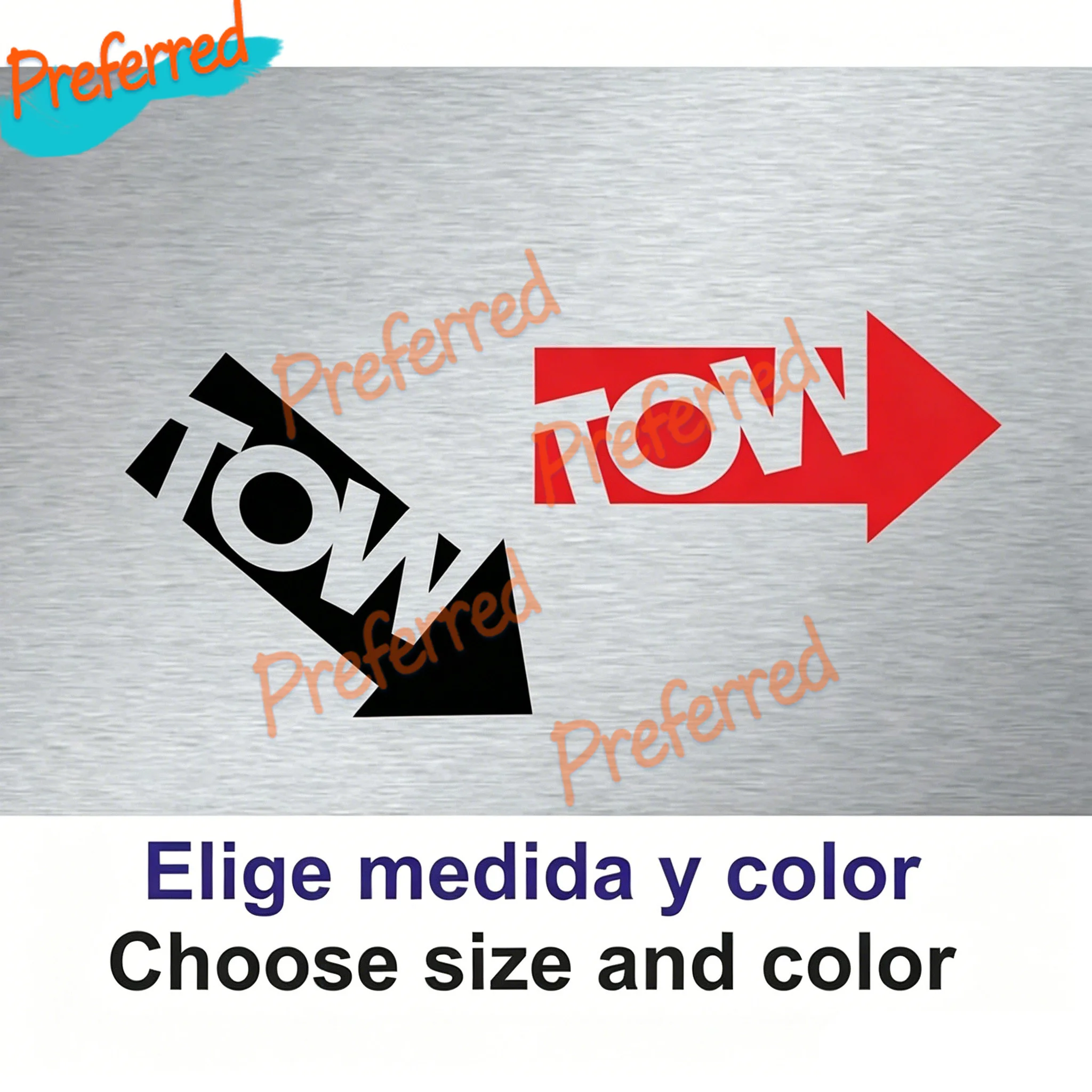

2x Sticker Vinilo Pegatina Decal Flecha Remolque Tow Enganche Advertencia Arrow -Customizable in Any Sticker Size -No Background